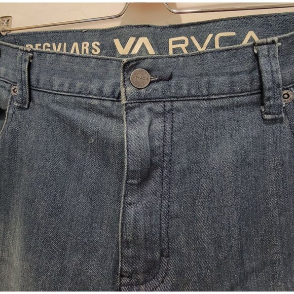 RVCA REGVLARS Straight Leg Blue Casual Denim Jeans Pants Men's 38x33 - Picture 4 of 10